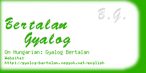 bertalan gyalog business card